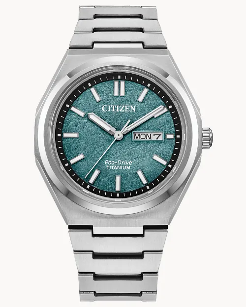 Zenshin Three-hand Green Dial Super Titanium Bracelet AW0130 Zenshin Three-hand Green Dial Super Titanium Bracelet AW0130